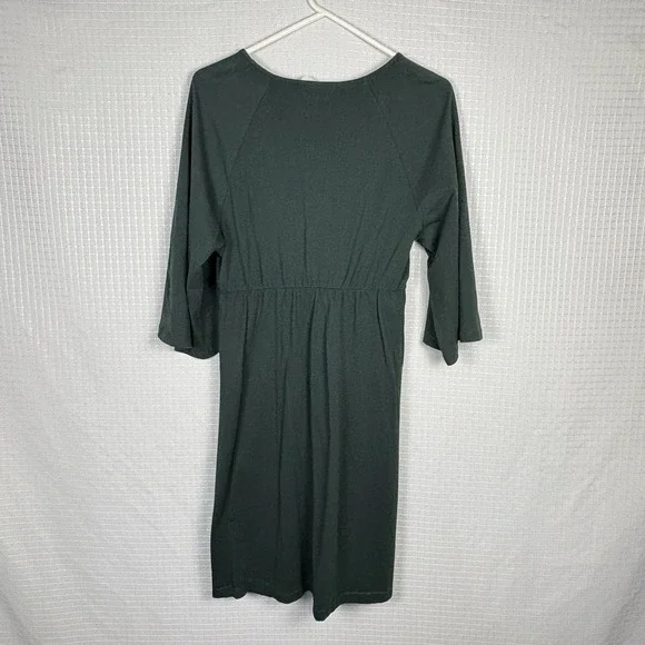 Synergy Organic Clothing Dress Tie Front Sustainable Earthy Womens Small‎ - Picture 2 of 6